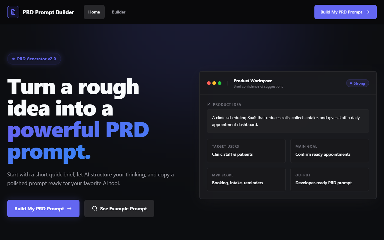 PRD Prompt Builder